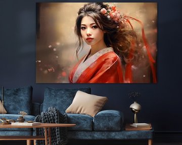 Japanese beauty woman, art design by Animaflora PicsStock