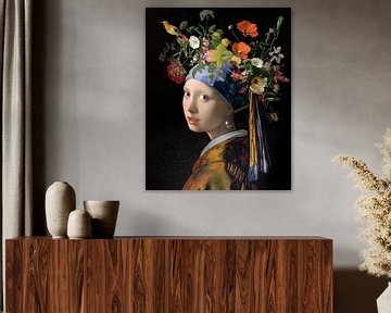 Mädchen mit Perlenohrring - Vermeers Mädchen von OEVER.ART