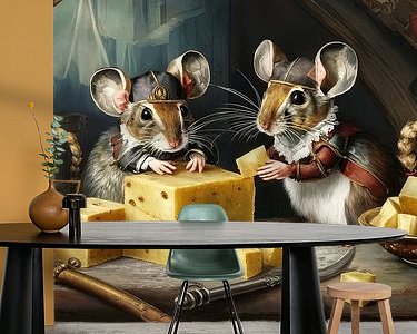 Voorbeeld van het werk in een kamer