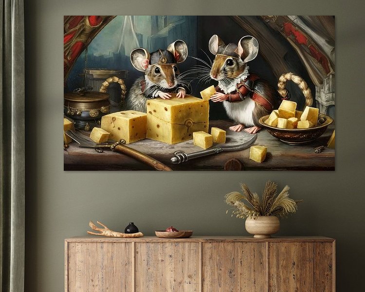 Voorbeeld van het werk in een kamer