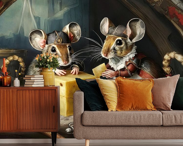 Voorbeeld van het werk in een kamer