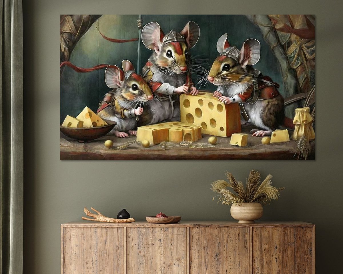Voorbeeld van het werk in een kamer