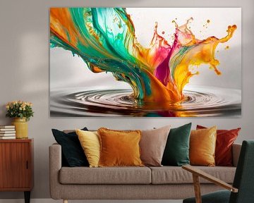 Vloeibare druppels met kleuren van Mustafa Kurnaz