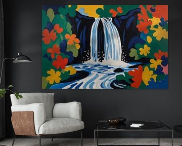 Waterfall Henri Matisse style by De Muurdecoratie