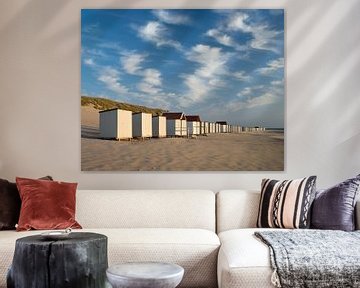 Strandhuisjes in Zeeland van Stephan Ihrman