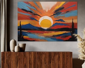 Sonnenuntergang von De Muurdecoratie