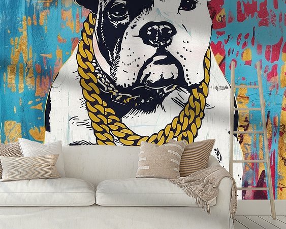 Voorbeeld van het werk in een kamer