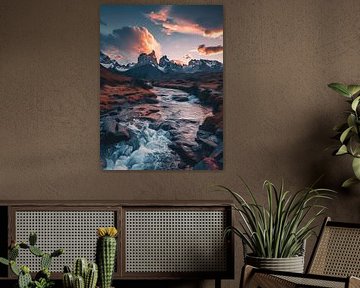 Un panorama de montagne magique