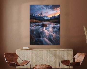 L'eau et les montagnes s'embrasent