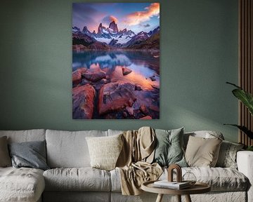 Mystical mountain reflection