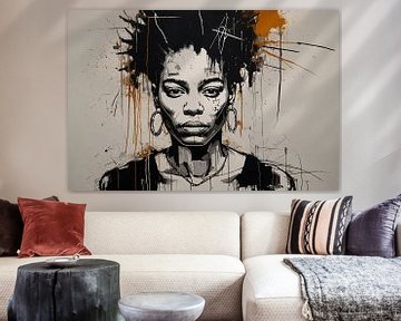 Ehefrau Jean-Michel Basquiat von De Muurdecoratie