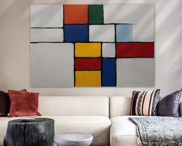 Bunte Formen minimale Kunst von De Muurdecoratie