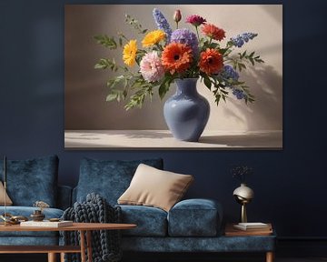 Vase with flowers by De Muurdecoratie