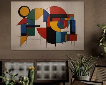 Abstract colourful shapes by De Muurdecoratie