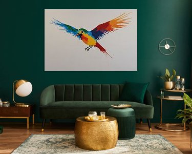 Voorbeeld van het werk in een kamer