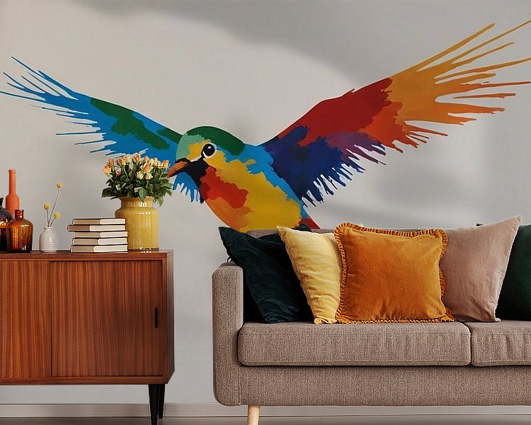 Voorbeeld van het werk in een kamer