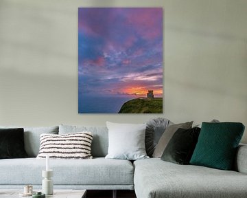 Sonnenuntergang am O'Brien's Tower, Irland von Henk Meijer Photography