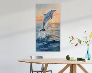 Dance of the Dolphin at Sunset by Whale & Sons