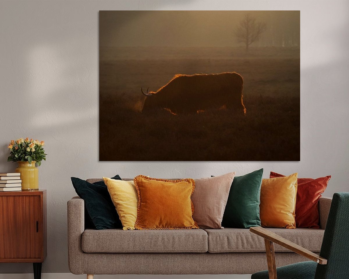 Voorbeeld van het werk in een kamer