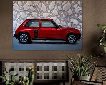 Renault 5 Turbo 2 1980 Schilderij van Paul Meijering