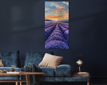 Sunset over the Lavender Field by Whale & Sons