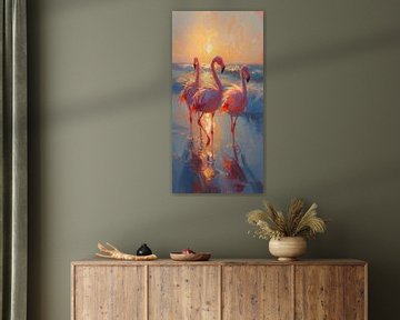 Flamingos at Sunrise by Whale & Sons