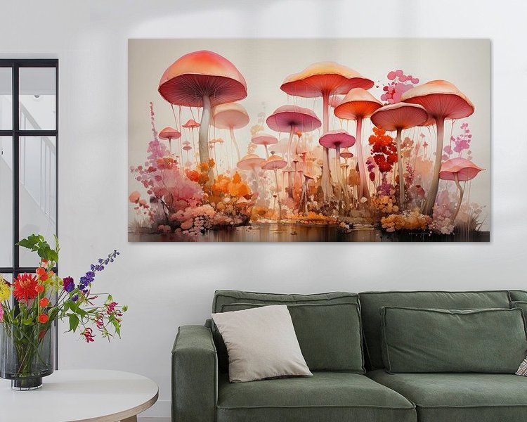 Voorbeeld van het werk in een kamer