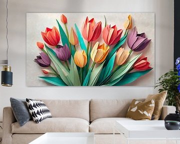 Bloemen in de kunst van Mustafa Kurnaz