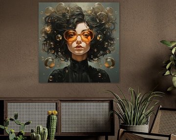 Surrealistisch portret van Koffie Zwart