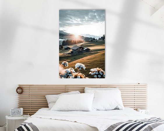 Voorbeeld van het werk in een kamer