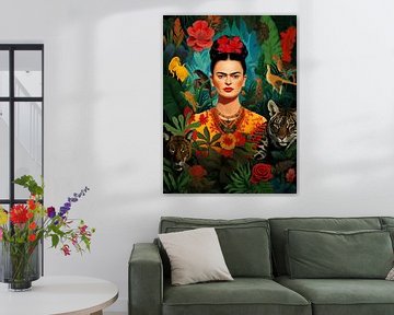 Frida in de Rousseau-jungle van Frank Daske | Foto & Design