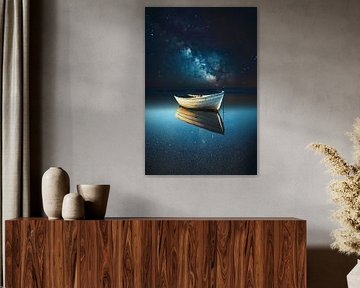 Bateau blanc reflète