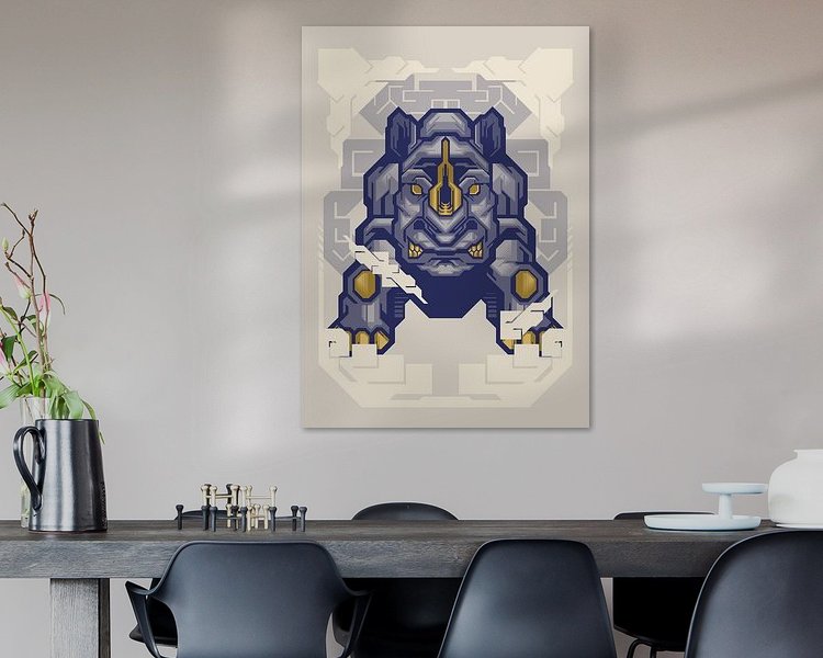 Voorbeeld van het werk in een kamer