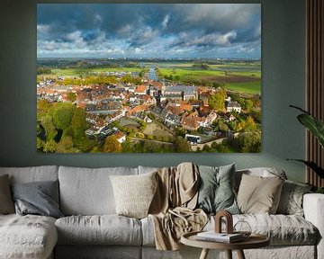 Hattem luchtfoto tijdens een mooie herfstdag van Sjoerd van der Wal Fotografie