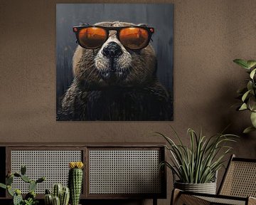 Otter-Sonnenbrille | Whisker Vogue von Blikvanger Schilderijen