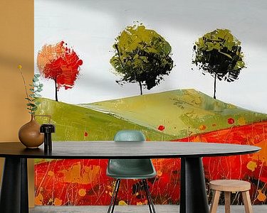 Voorbeeld van het werk in een kamer