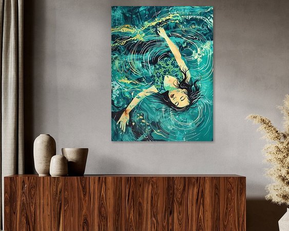 Voorbeeld van het werk in een kamer