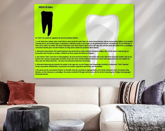 Voorbeeld van het werk in een kamer