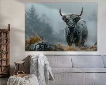 Scottish Highland cattle Mystical photographic art by Felix Brönnimann