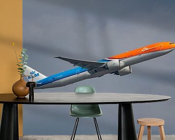 KLM Boeing 777-300 Orange pride take off schiphol amsterdam by Arthur Bruinen