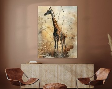 Echo location of Elegance - The Giraffe and the Torn Canvas by Eva Lee