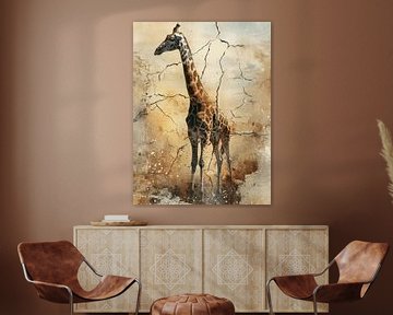 Echo location of Elegance - La girafe et la toile déchirée sur Eva Lee