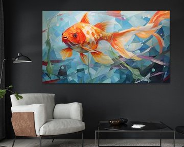 Abstraktes Goldfisch-Panorama von TheXclusive Art