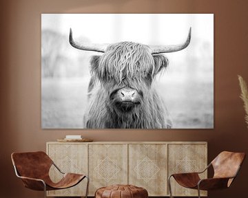 Mystical Gaze - Portrait of a Scottish Highlander in Black and White by Femke Ketelaar