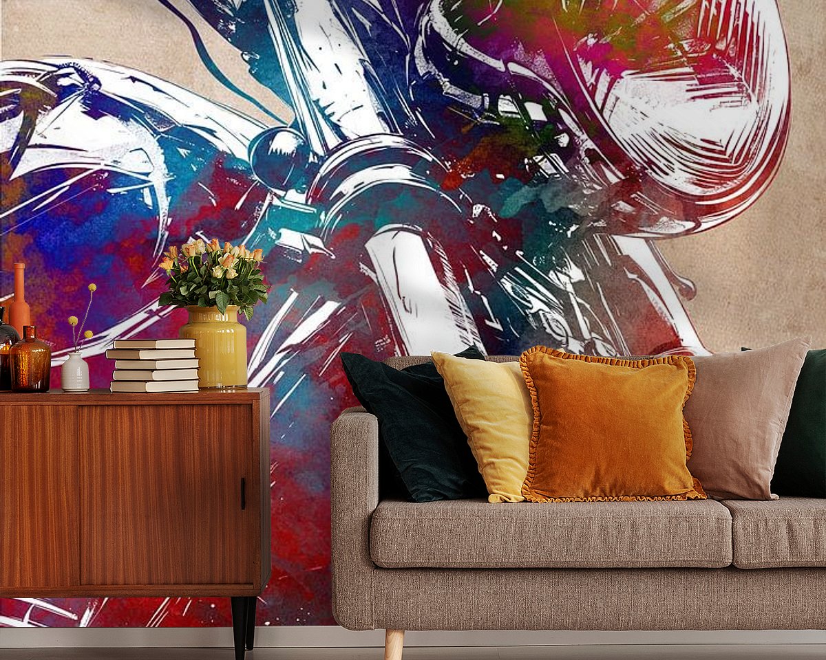 Voorbeeld van het werk in een kamer