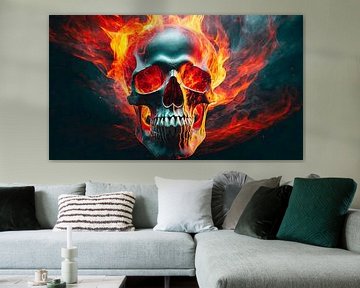 Skull skull with fire by Mustafa Kurnaz