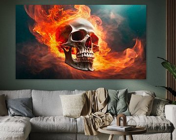 Skull skull with fire by Mustafa Kurnaz