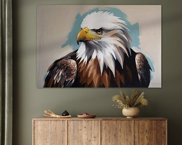 Portrait d'aigle sur De Muurdecoratie