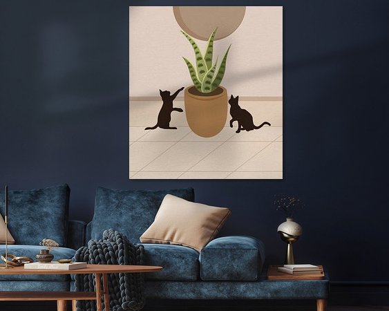 Voorbeeld van het werk in een kamer