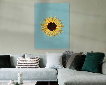 Minimal art zomer zon bloem van RickyAP